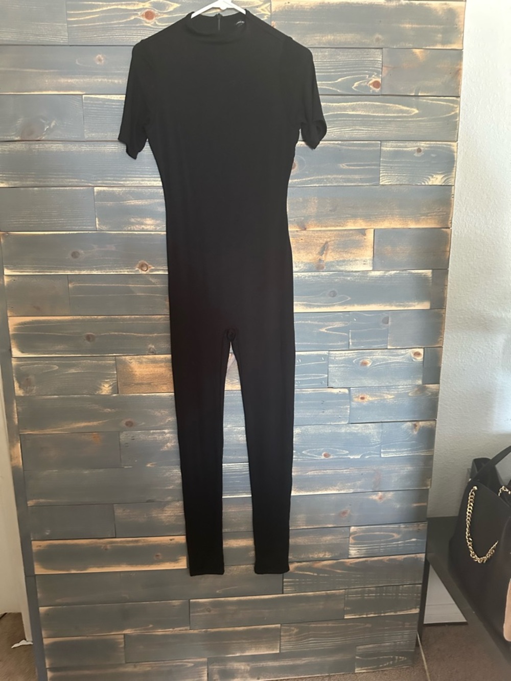 naked wardrobe Black Short Sleeve Jumpsuit Romper